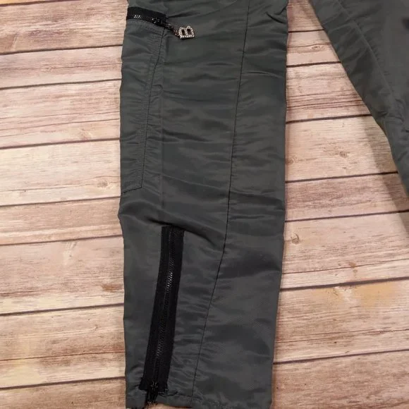Vintage Bugle Boy 29M Countdown Parachute Pants Gray With Black Zippers - Picture 2 of 12
